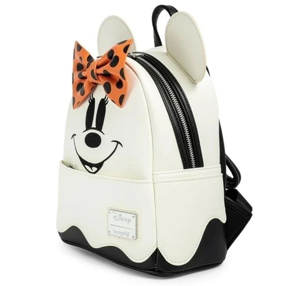 Loungefly Disney Ghost Minnie Mouse Glow in the Dark Backpack - Picture 2 of 11